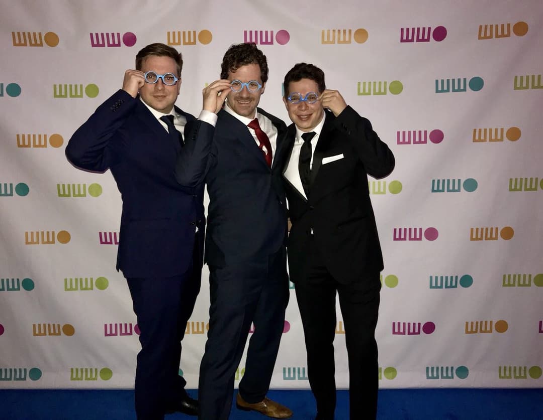 Marcin, Tomek, and Jo at the Worldwide Orphans Foundation charity gala